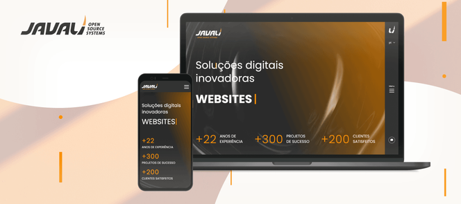 imagem representativa do novo website da JAVALI