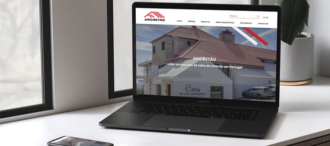 site da Argibetão em desktop e mobile