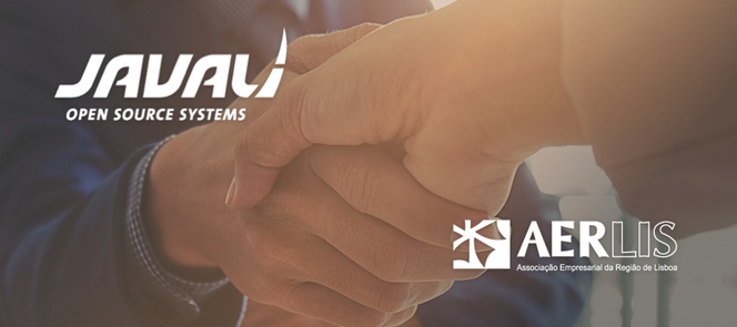 Duas mãos apertadas, como um compromisso e logotipo da JAVALI e da AERLIS