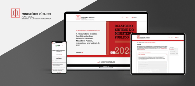 Imagem criada pela JAVALI para ilustrar o novo portal do Ministério Público desenvolvido em Drupal 10, com design moderno e acessível