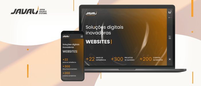 imagem representativa do novo website da JAVALI