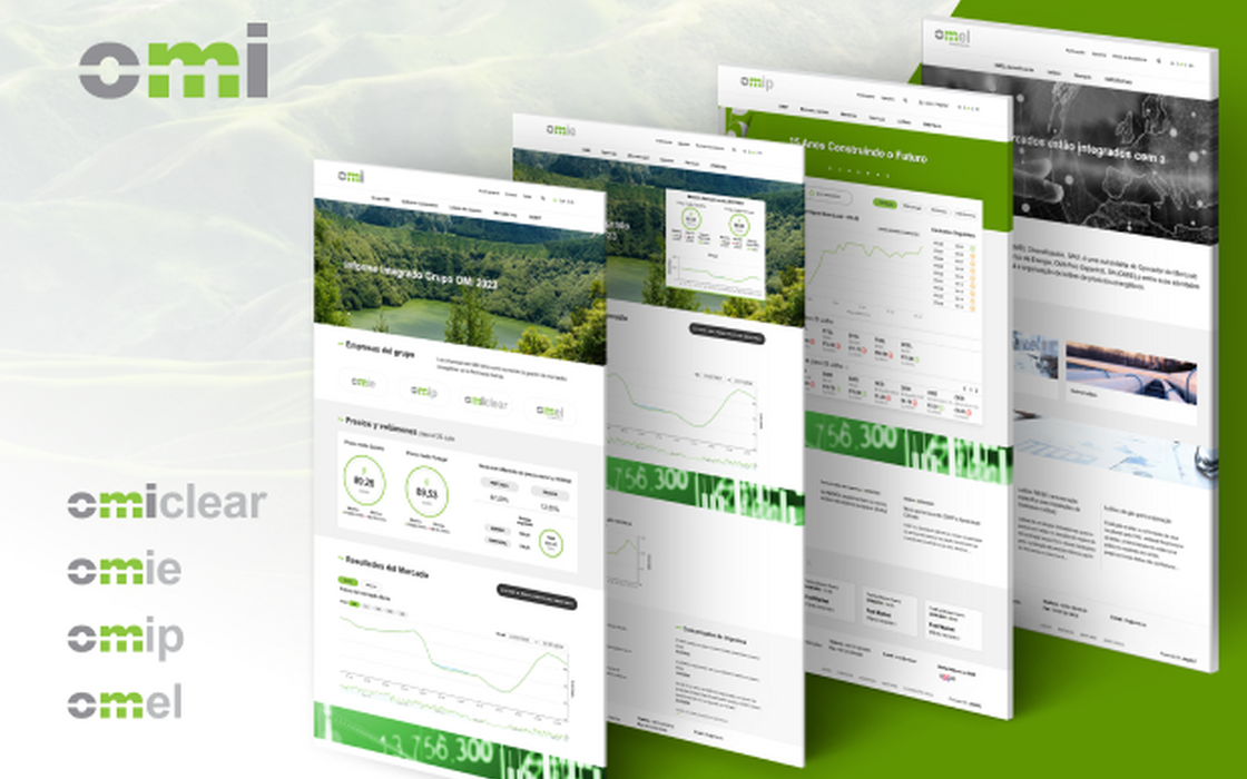 imagem com previsualização de vários ecrãs dos websites do grupo omi desenvolvido pela JAVALI