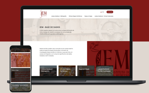 imagem representativa da plataforma de bases de dados do IEM-FCSH